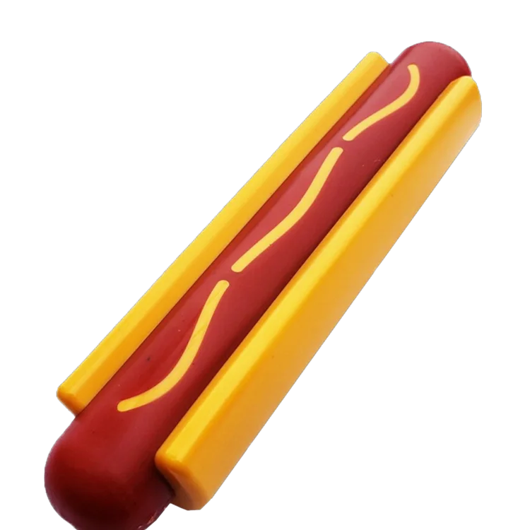 Hot Dog Nylon Dog Toy for Aggressive Chewers | USA Made | SodaPup by SodaPup