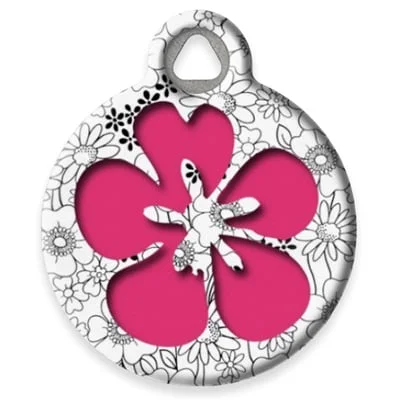Flower Pet ID Tag by Dog Tag Art by Lupine Pet