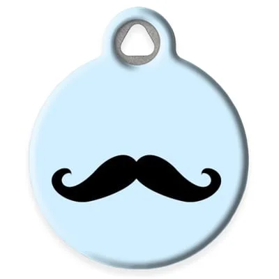 Happy Mustache Pet ID Tag by Dog Tag Art by Lupine Pet