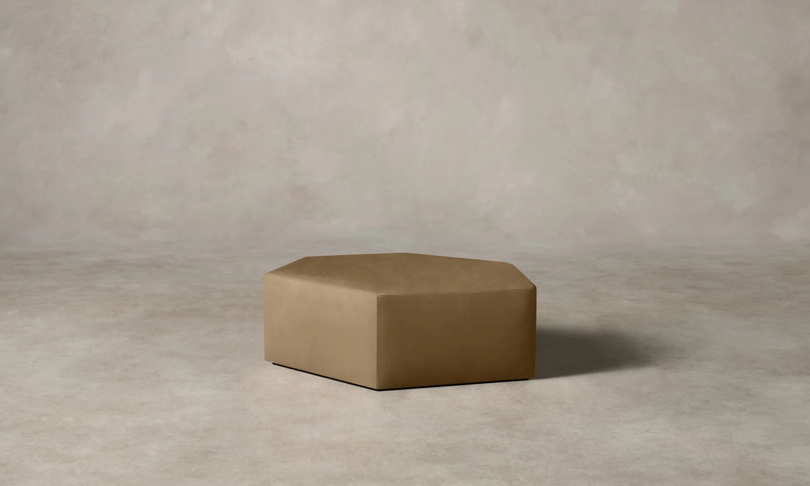 The Trivena Ottoman - Costa Leather Portobello by Maiden Home