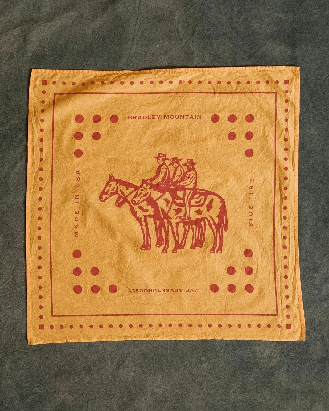 Wrangler Bandana - Gold/Red by Bradley Mountain