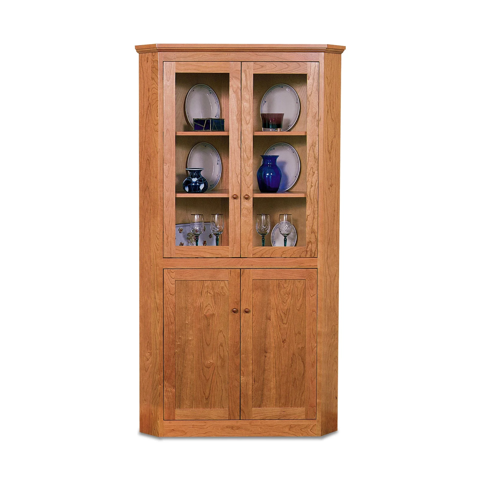 New England Shaker Corner Cabinet by Vermont Woods Studios