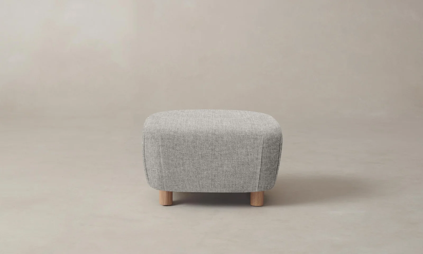 The Perry Ottoman - Heritage Belgian Linen Agate by Maiden Home
