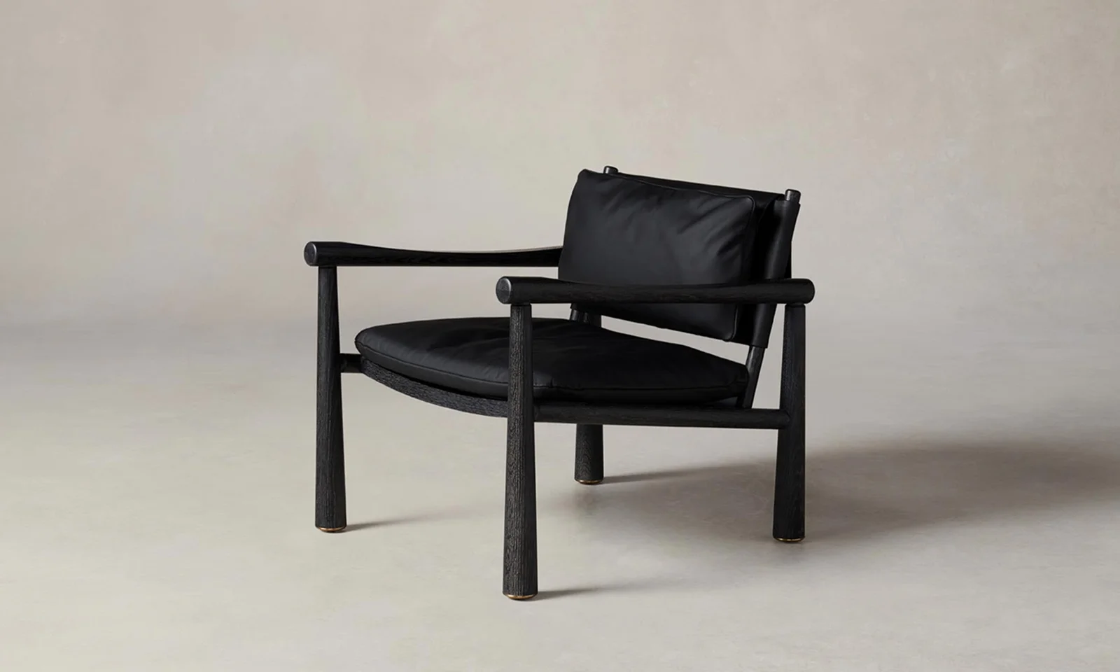 The Hyde Chair - Costa Leather Jet by Maiden Home