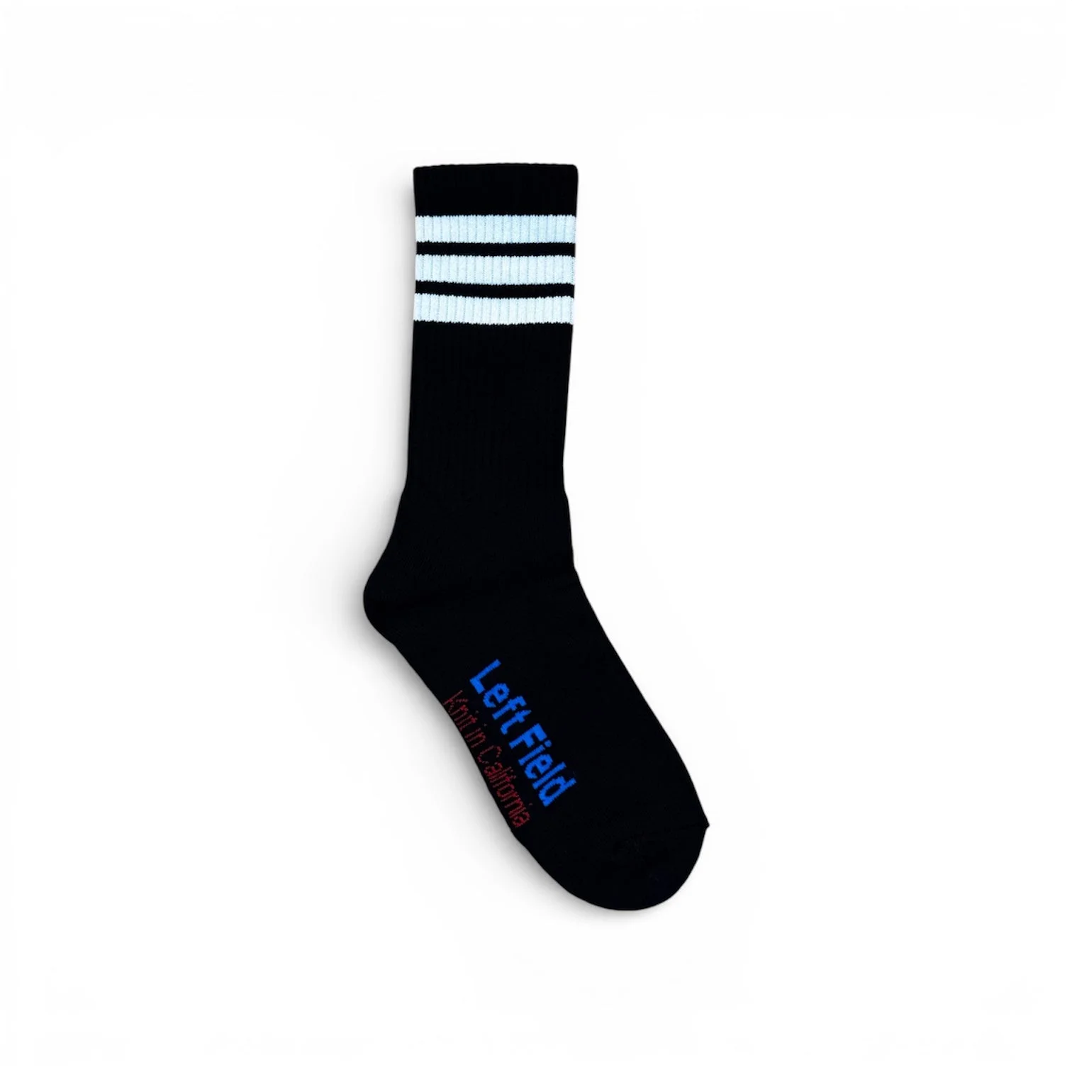 Black & White Striped Bamboo Tube Socks by Left Field NYC