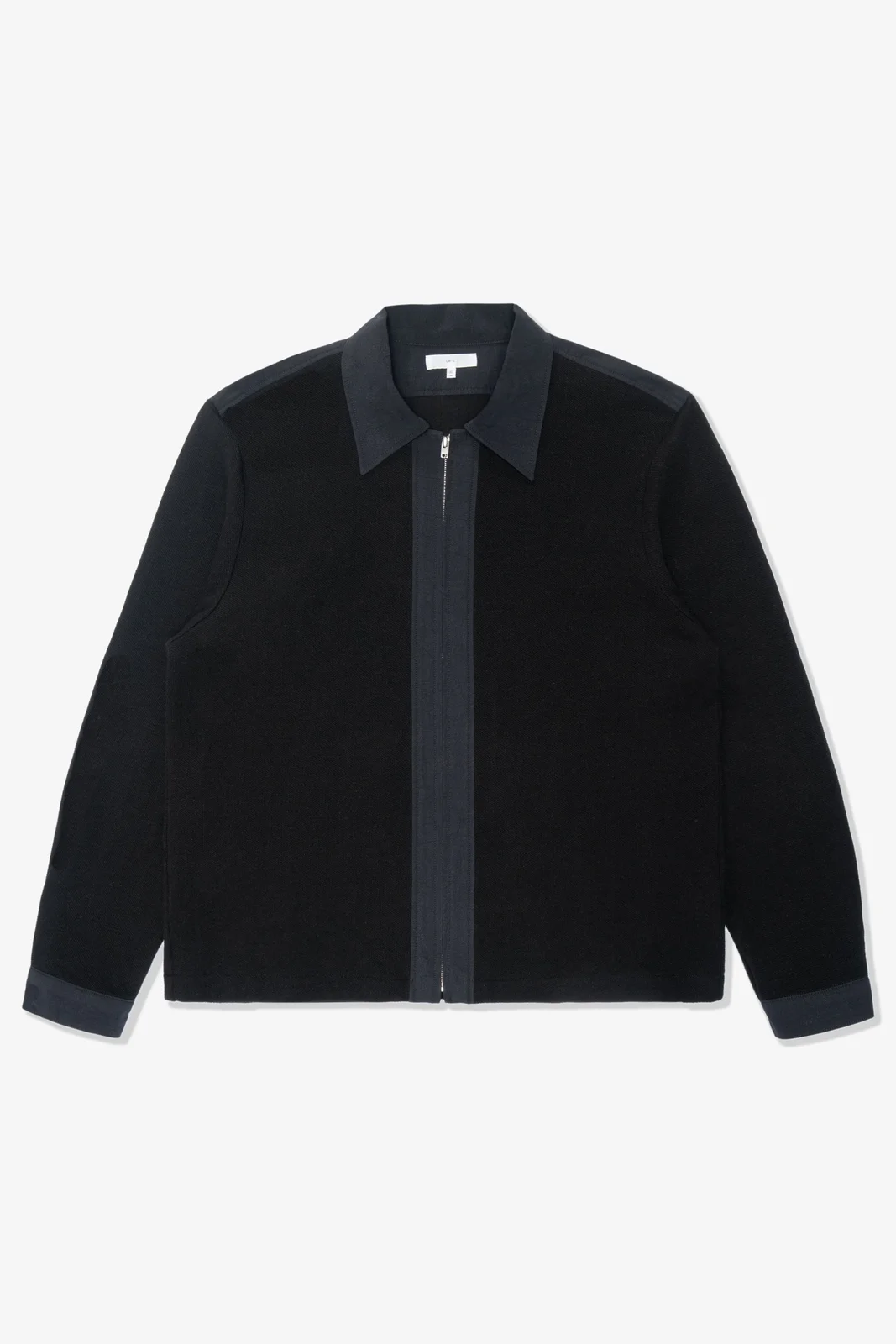 DOUBLE KNIT ZIP SHIRT - BLACK by Lady White Co.