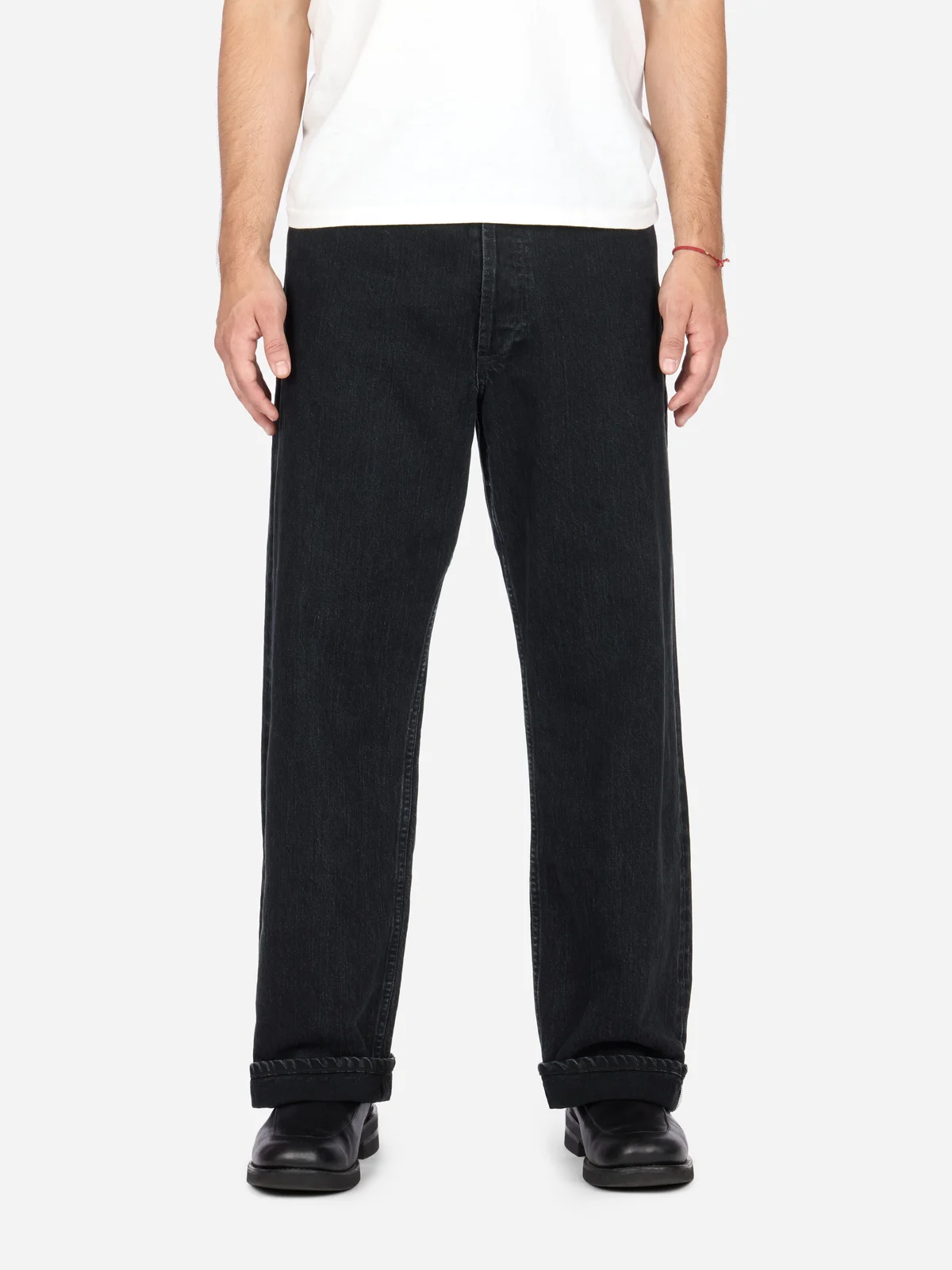 RS-222xs ~ Relaxed Straight - Stonewashed Double Black by 3sixteen
