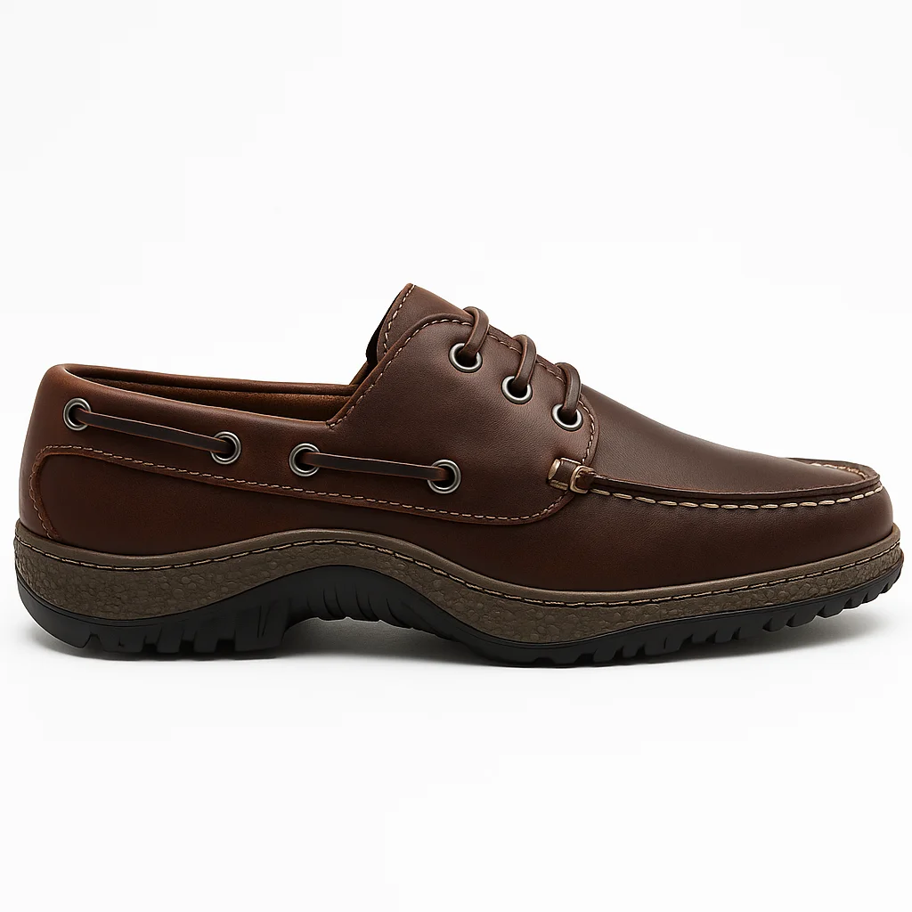 LE Men's Quoddy Head Boat Shoe: All Terrain Brown by Quoddy