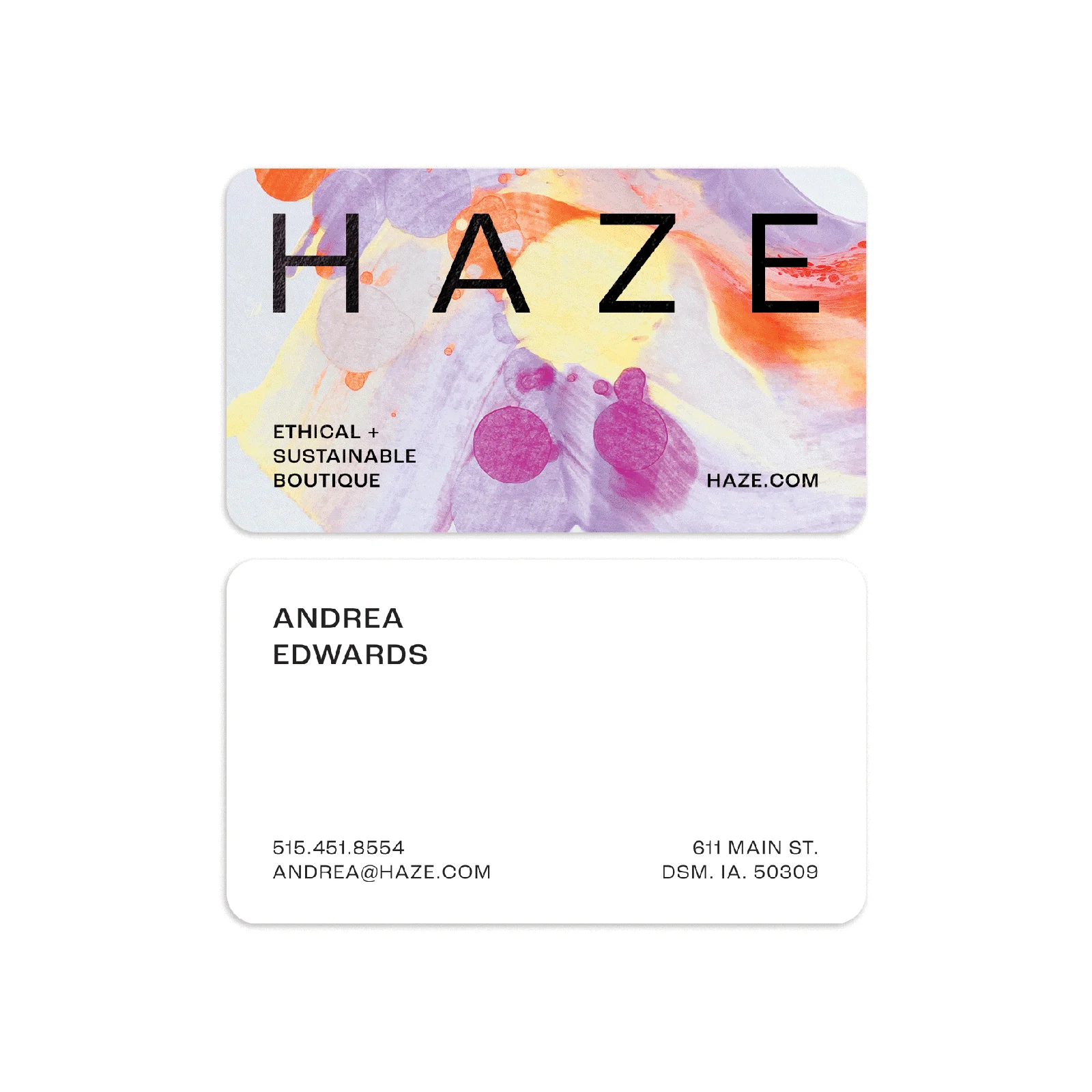 Hand-Painted Business Cards by Moglea