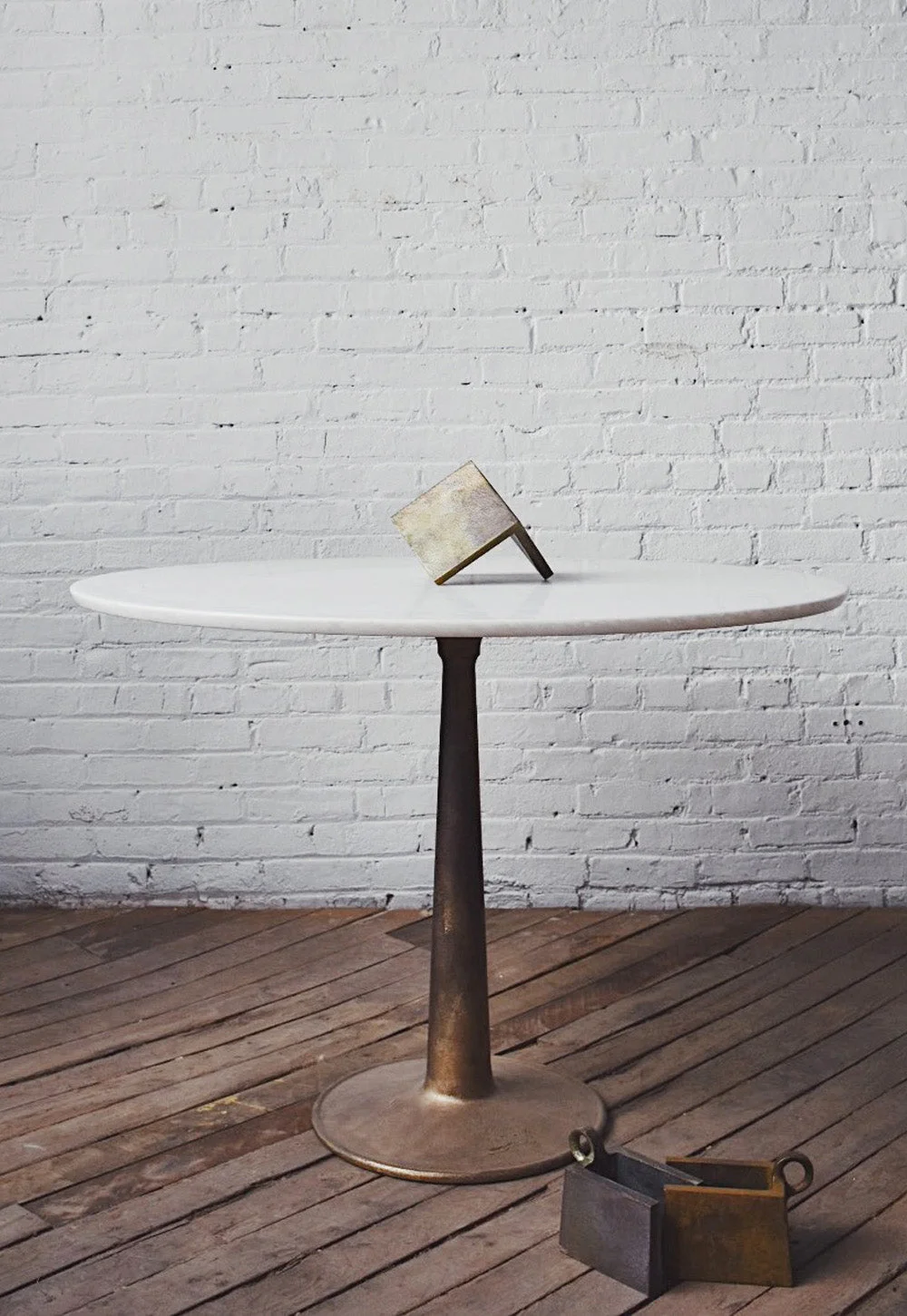 Cast Bronze Table Round or Square Top by Blackcreek Mercantile