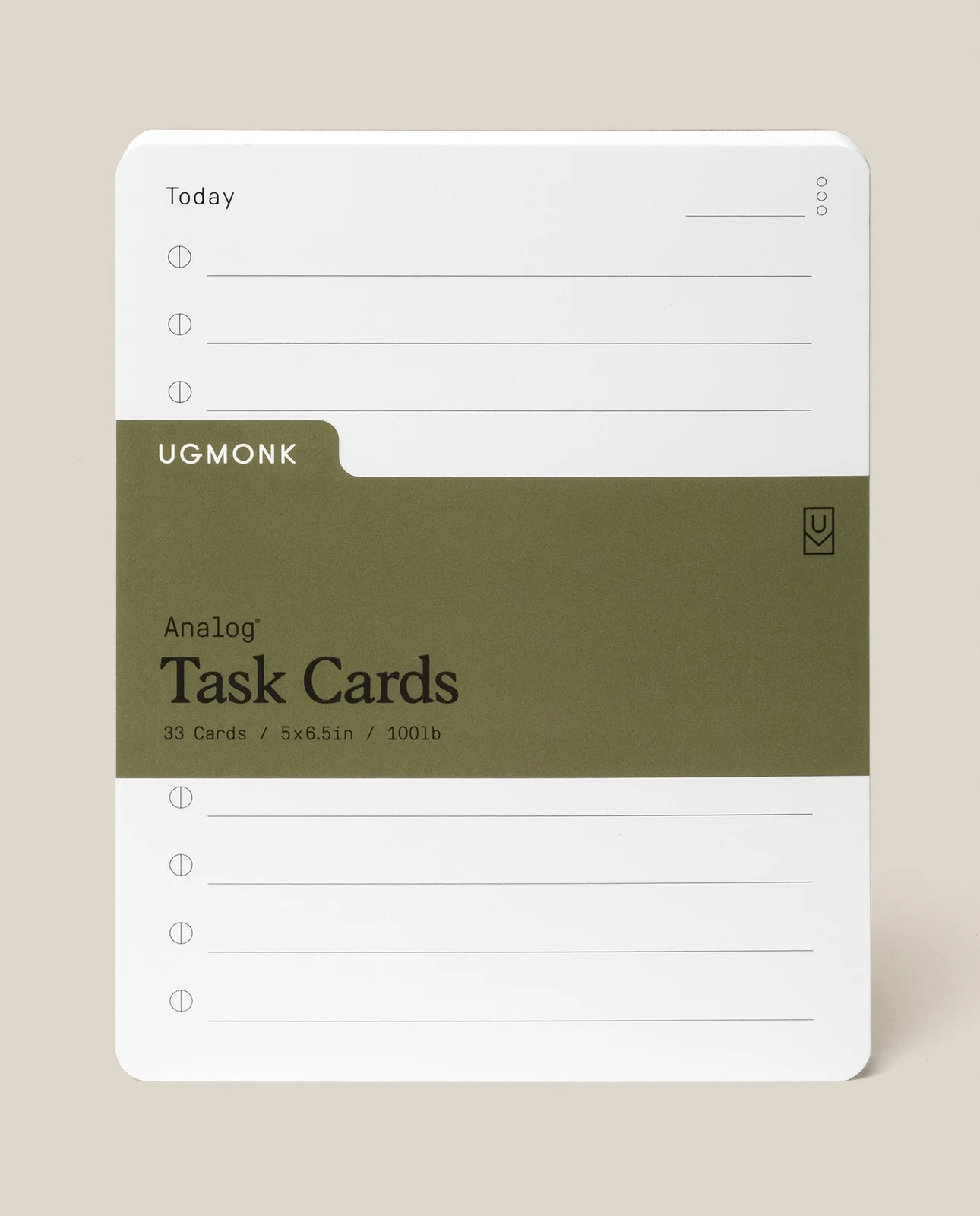 Analog Task Cards - Large by Ugmonk