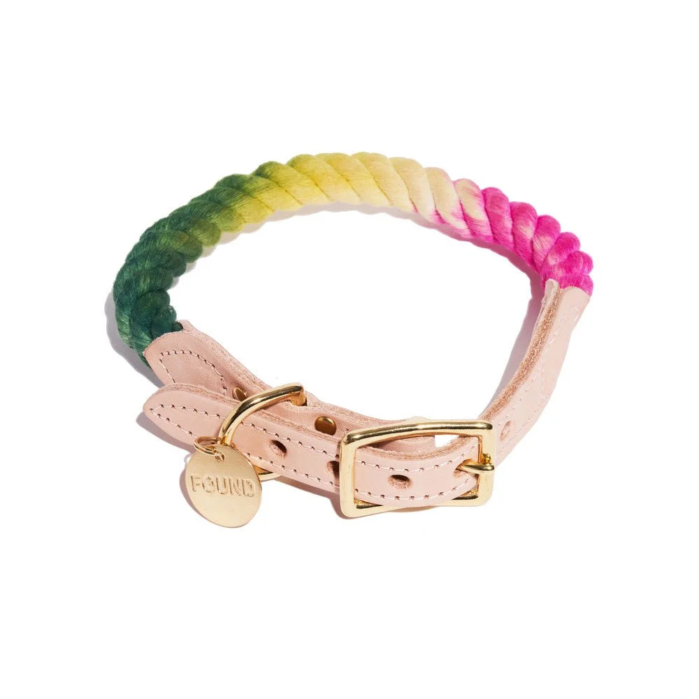 Radish Ombre Cotton Rope Cat & Dog Collar by Found My Animal