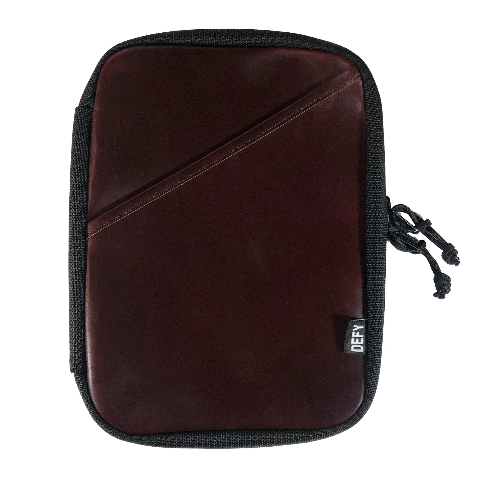 The Void Horween Oxblood Chromexel® Leather x Ballistic Nylon Admin Pouch / Large / Ships in 3-4 Weeks by Defy Bags