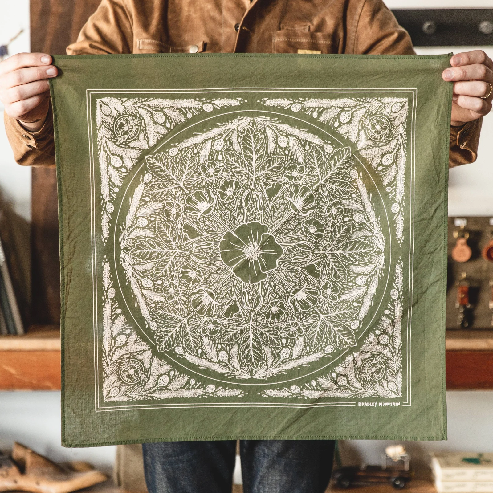 Land Bandana - Olive by Bradley Mountain