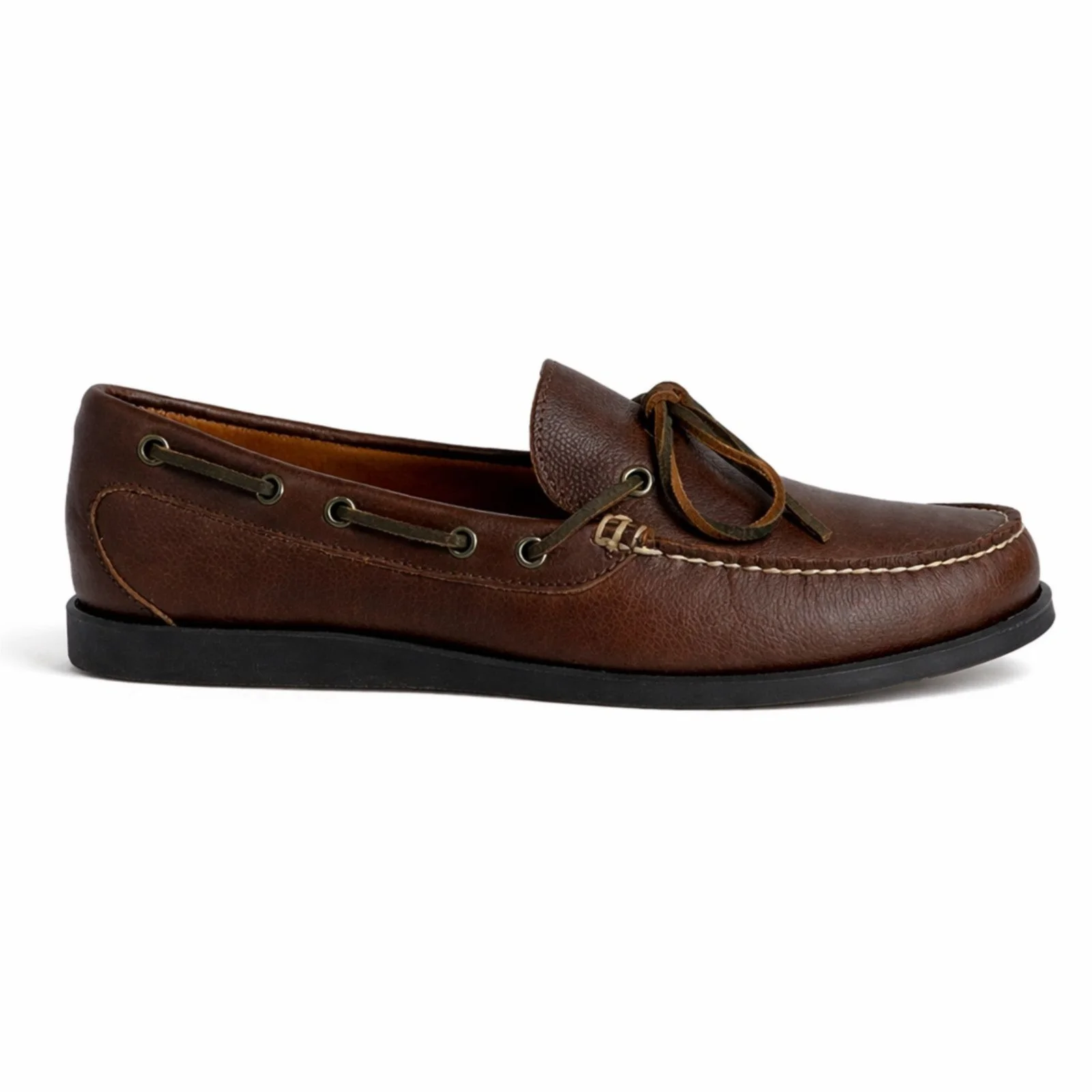 In Stock Men’s Canoe Shoe: Brown Pebble by Quoddy