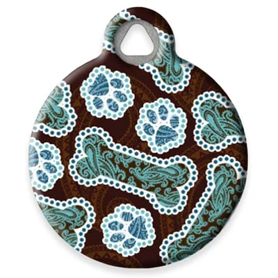 Java Paisley Pet ID Tag by Dog Tag Art by Lupine Pet