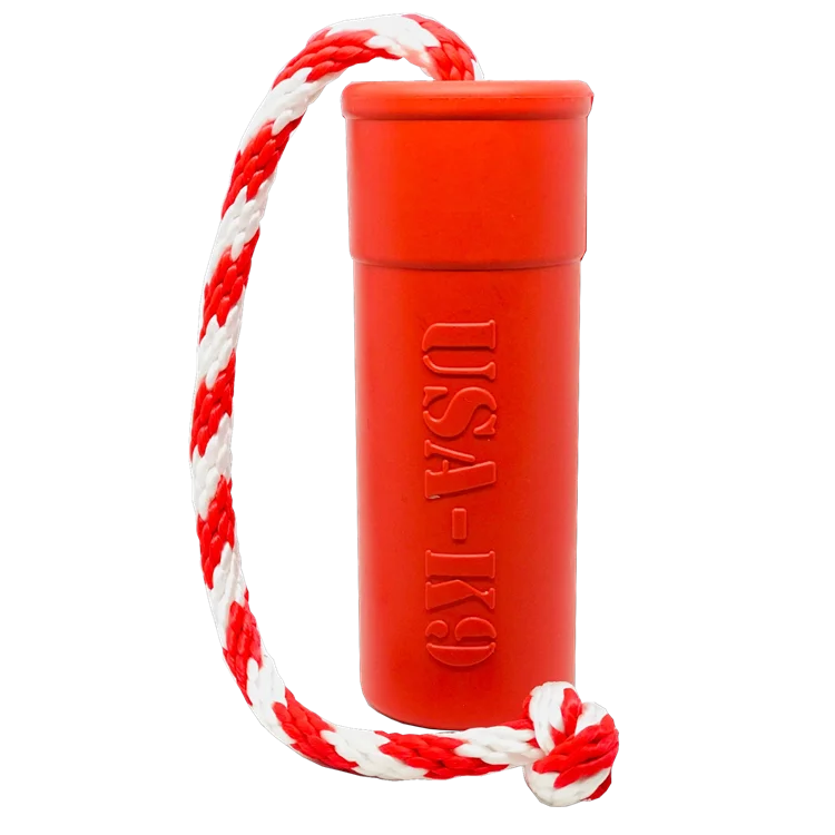 USA-K9 Firecracker Floating Training Dummy | K9 Handler Reward Toy | Red | USA Made by SodaPup