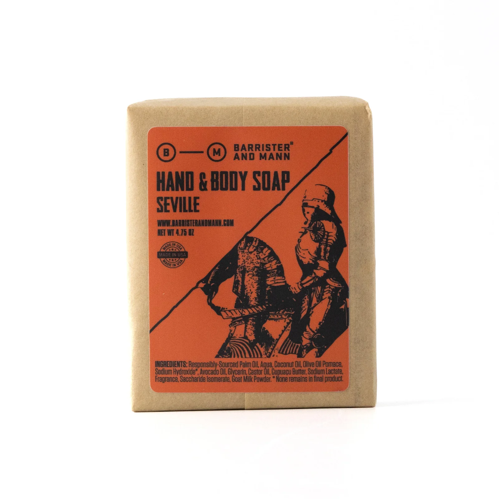 Hand & Body Soap: Seville by Barrister and Mann