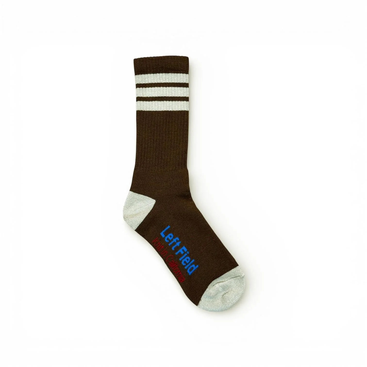 Chocolate Striped Bamboo Tube Socks by Left Field NYC
