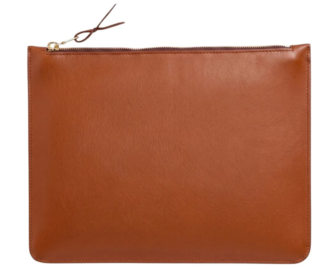Large Leather Zipper Pouch by Frank Clegg Leatherworks