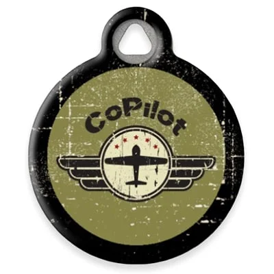 Co-Pilot Pet ID Tag by Dog Tag Art by Lupine Pet