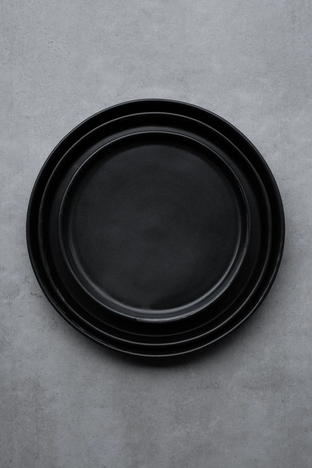 Notary Satin Black Plate by Notary Ceramics