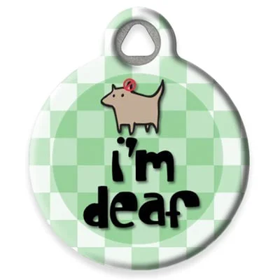 I'm Deaf Pet ID Tag by Dog Tag Art by Lupine Pet