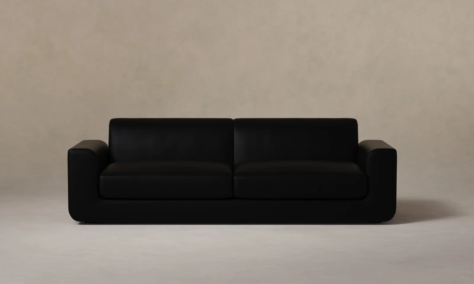 The Marcello Sofa - Costa Leather Jet by Maiden Home