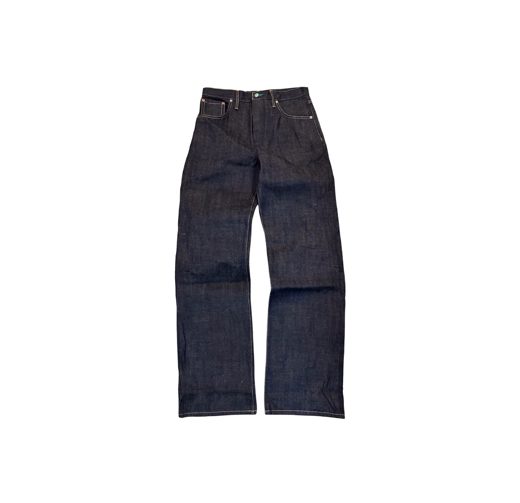 Buckle Back 15.5 oz Indigo/Kakishibu Denim, El Ranchero Jeans. Same denim and fit as the one we made last year. by Left Field NYC