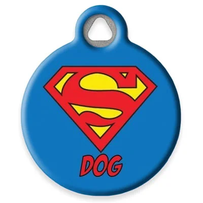 Super Dog Pet ID Tag by Dog Tag Art by Lupine Pet