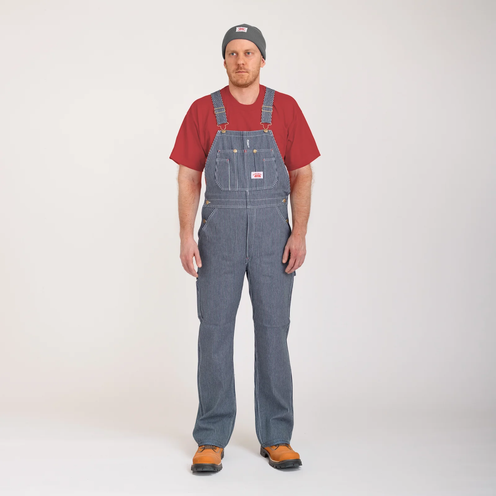 IRREGULAR #45 American Made Stripe Bib Overalls SECOND, NO RETURNS by Round House