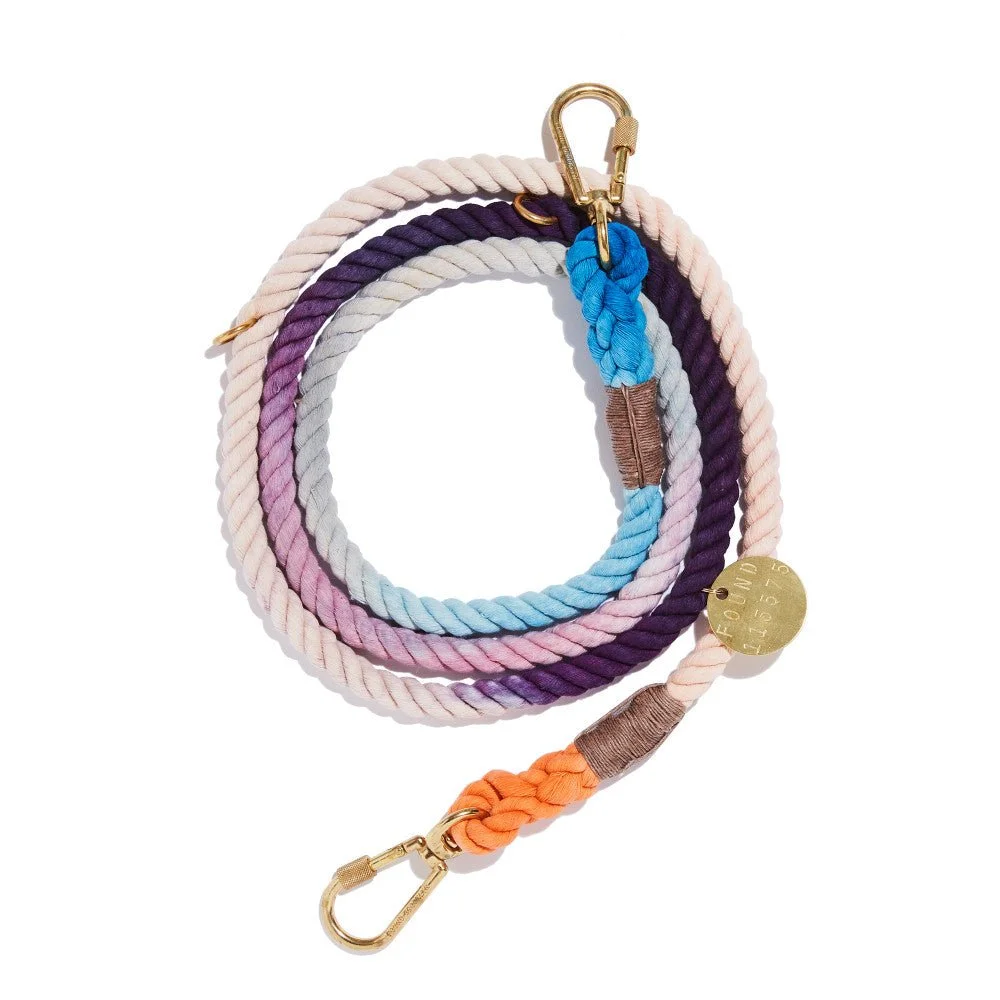 The Lois Ombre Cotton Rope Dog Leash, Adjustable | Found My Animal by Found My Animal
