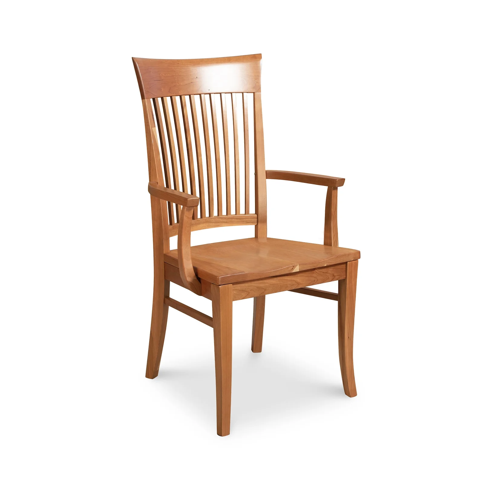 Contemporary Shaker Arm Chair with Wood Seat - Floor Model by Vermont Woods Studios