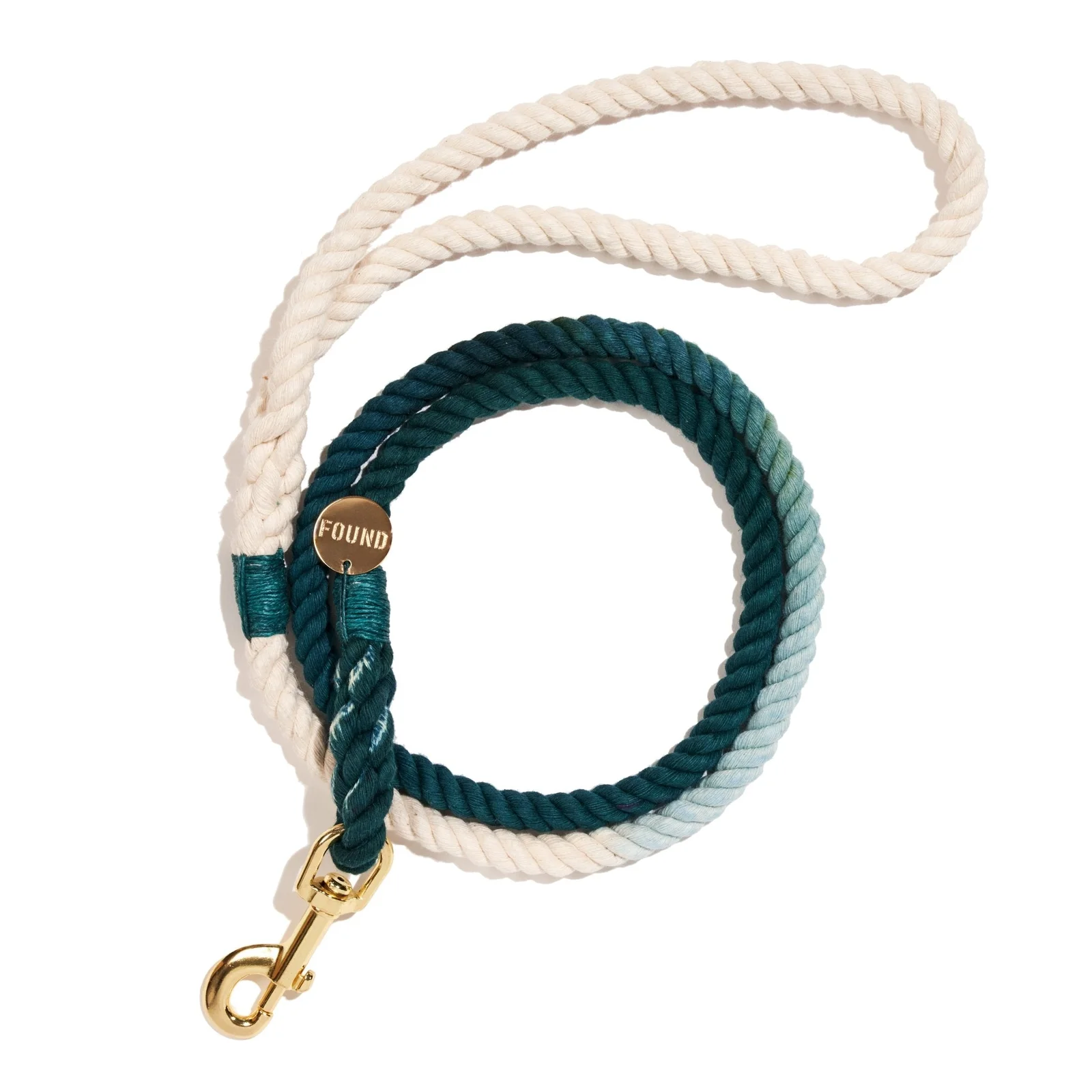 New! Marine Green Cotton Rope Dog Leash, Standard - 5FT by Found My Animal