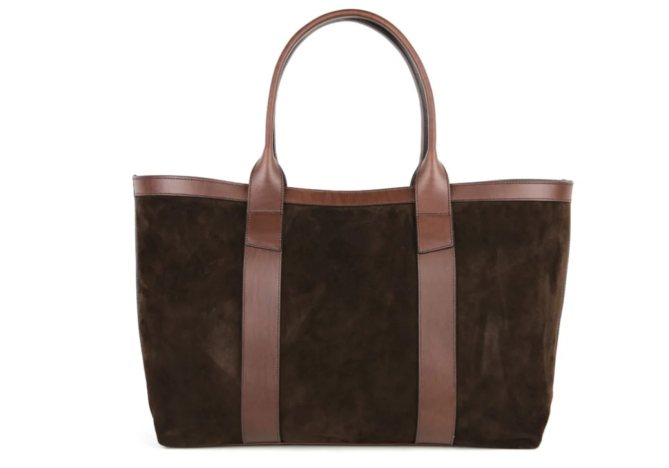 Large Suede Working Tote by Frank Clegg Leatherworks