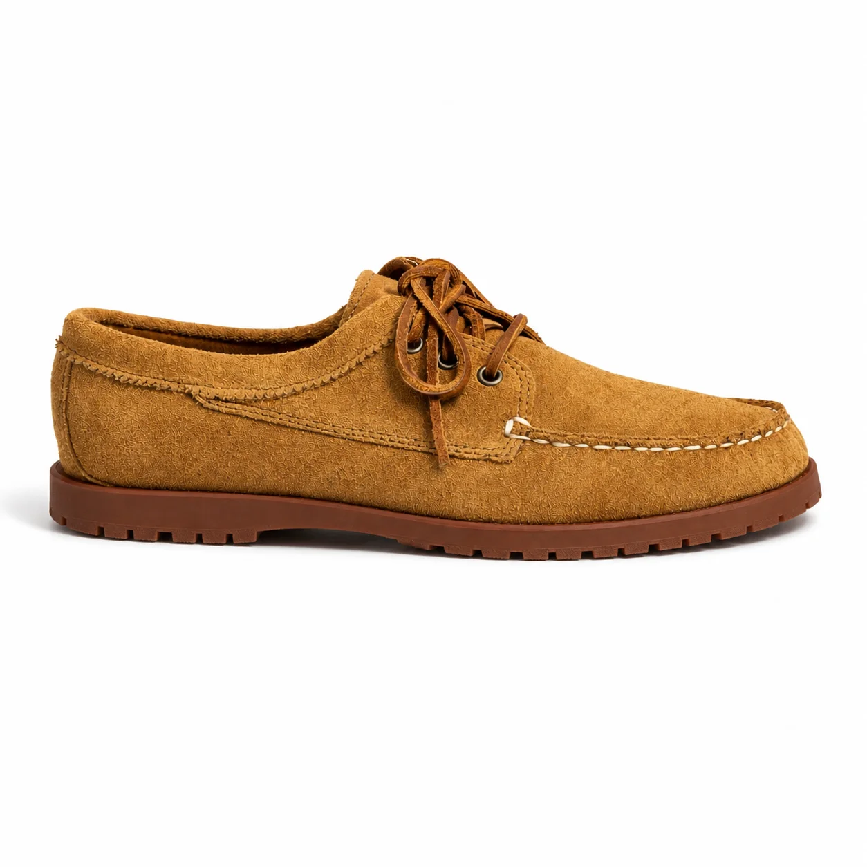Men’s Blucher Shoe: Toast Suede Brick CL by Quoddy