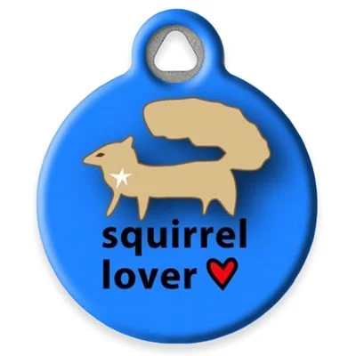 Squirrel Lover Pet ID Tag by Dog Tag Art by Lupine Pet