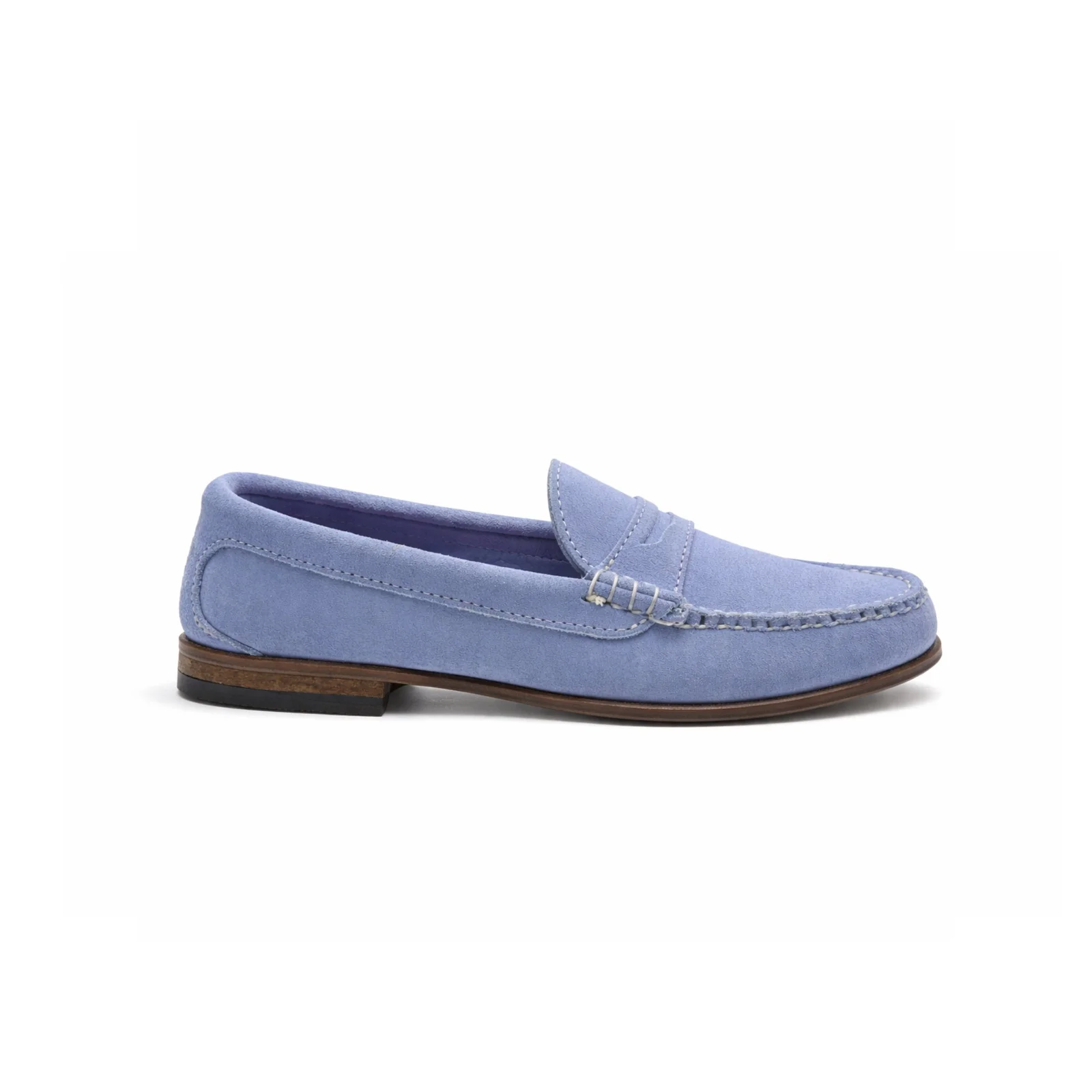 KKB Penny Loafer: Light Blue Pastel Suede by Quoddy
