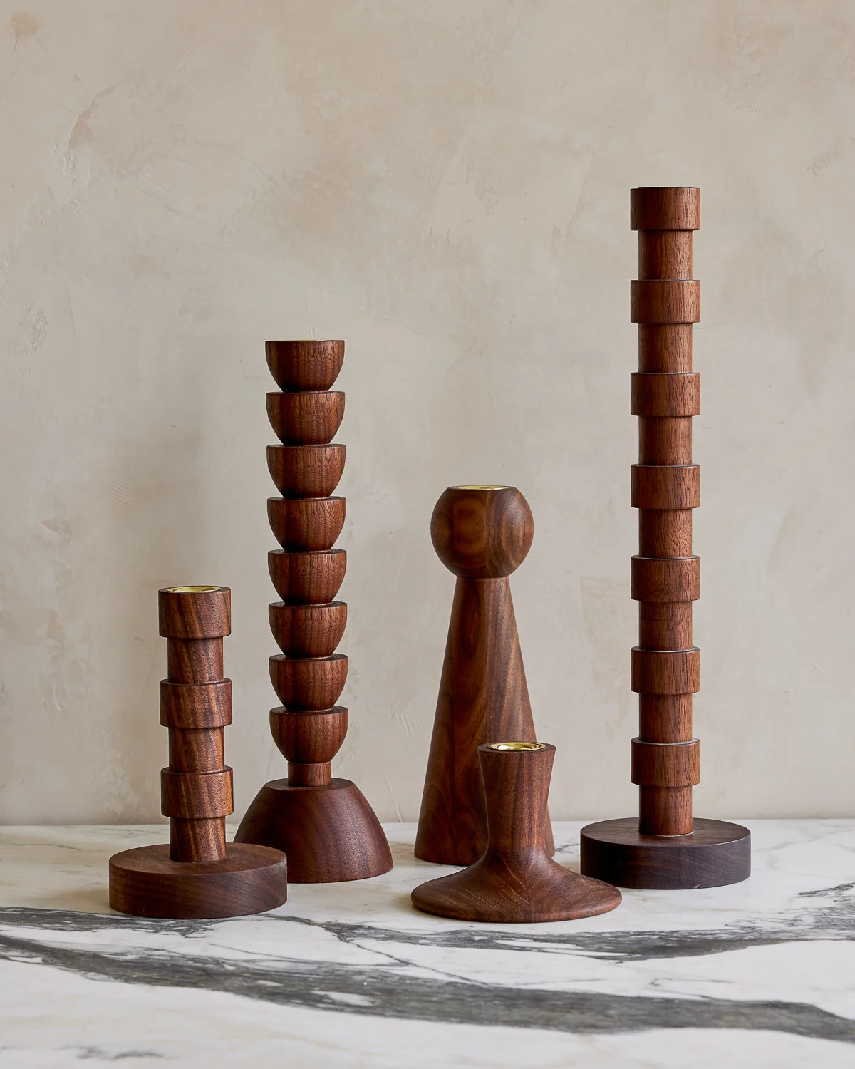 Walnut Candle Holder by Lostine