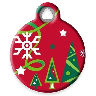 Christmas Cheer Pet ID Tag by Dog Tag Art by Lupine Pet
