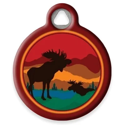 Moose on the Loose Pet ID Tag by Dog Tag Art by Lupine Pet