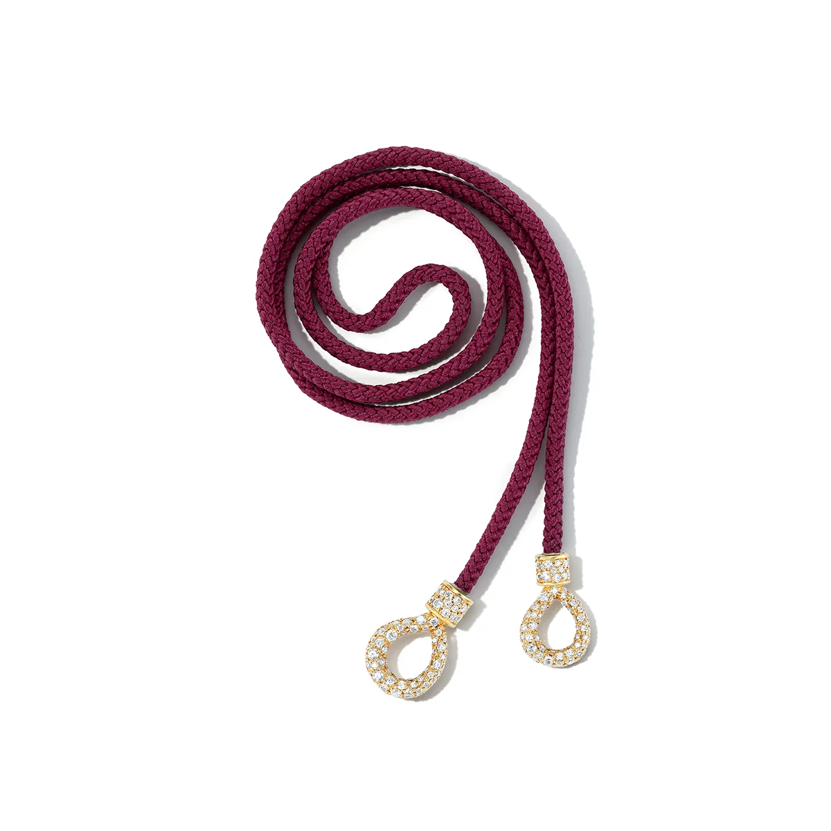 The String Project Necklace in Allstone Diamond Loops by Marla Aaron