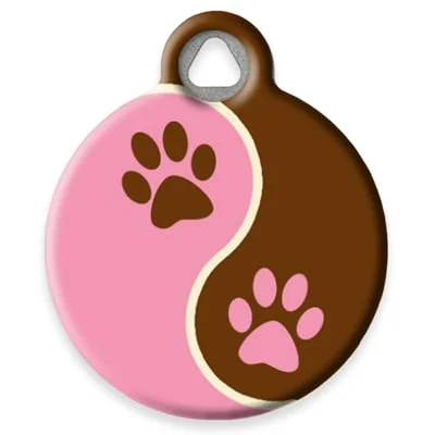 Tickled Pink Pet ID Tag by Dog Tag Art by Lupine Pet