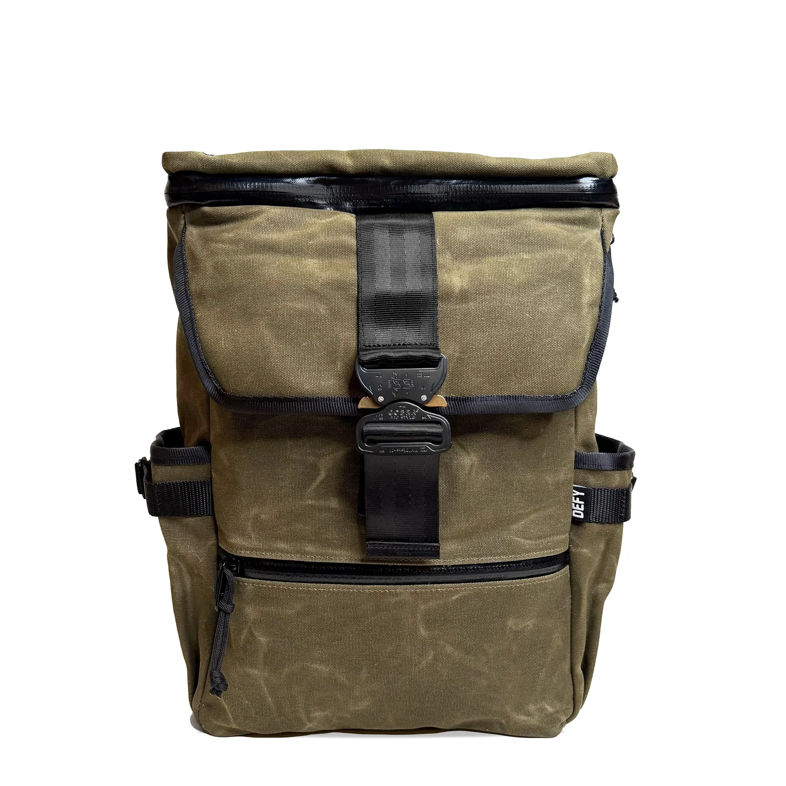 Menace Backpack 2.0 / Olive Drab TexWax™ x TexWax™ Buffalo Plaid Wax Canvas / Ships in 1-2 Weeks by Defy Bags