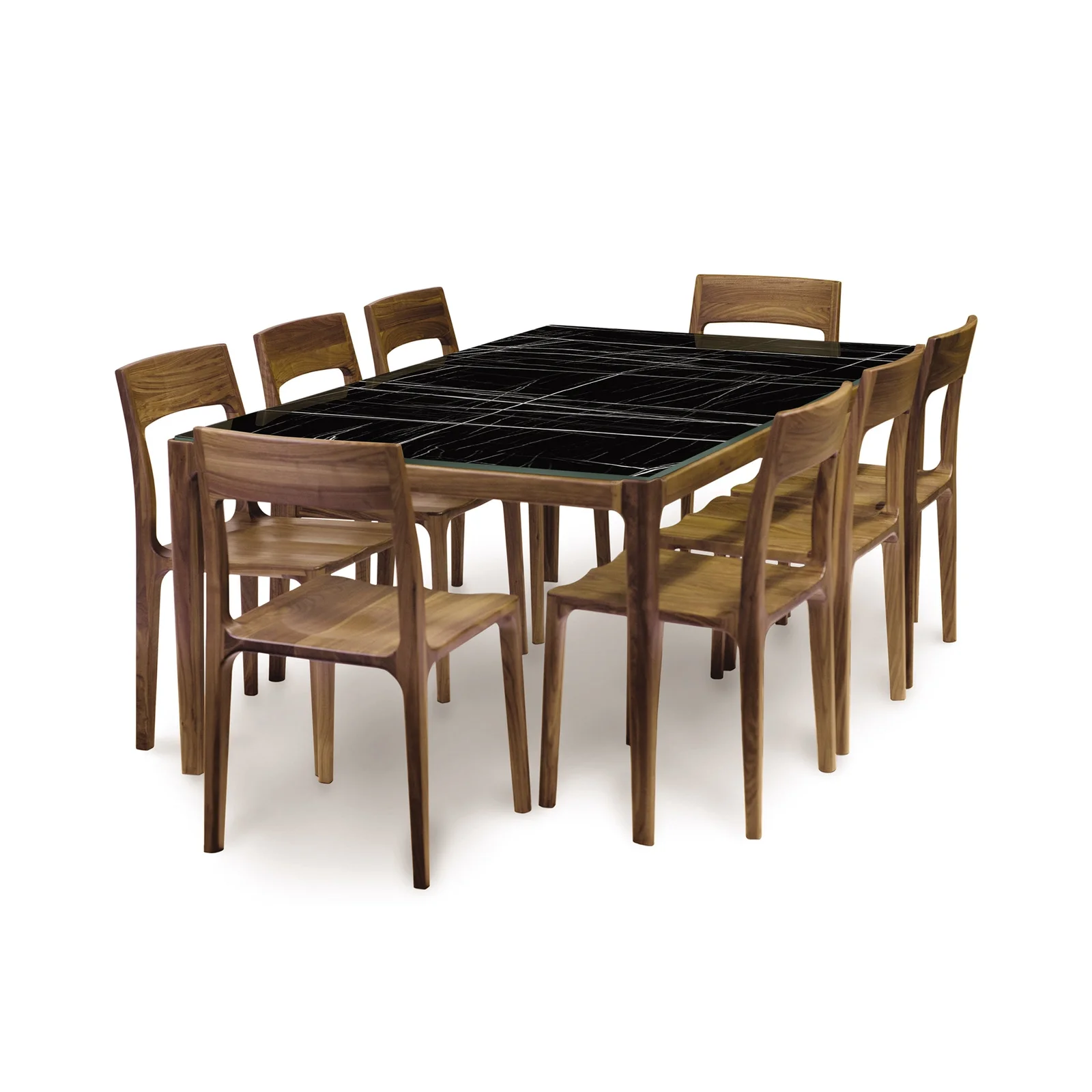 Lisse Sintered Stone Top Table by Vermont Woods Studios