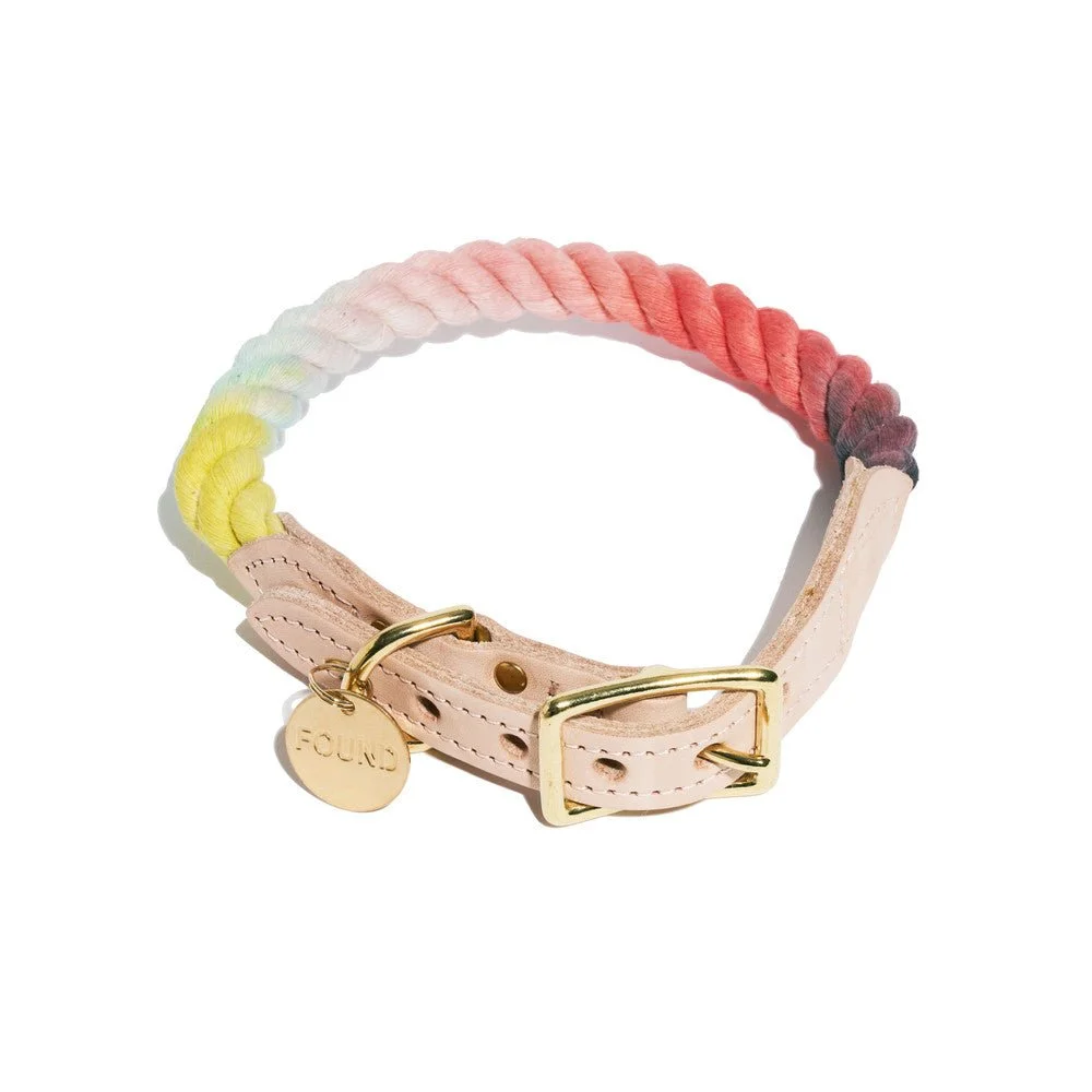 Claude Ombre Cotton Rope Cat & Dog Collar by Found My Animal