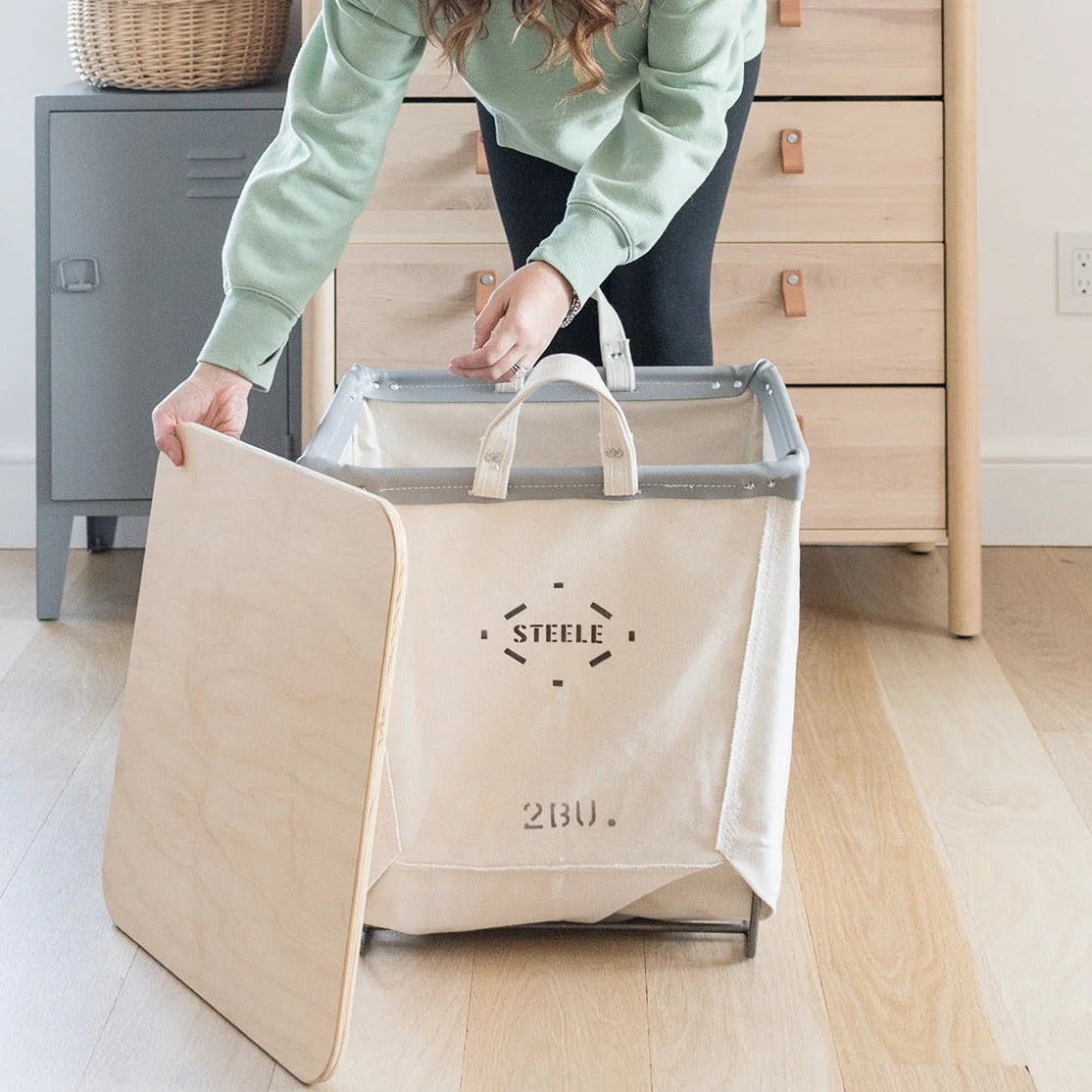 Canvas Square Carry Basket - 2 Bu by Steele Canvas