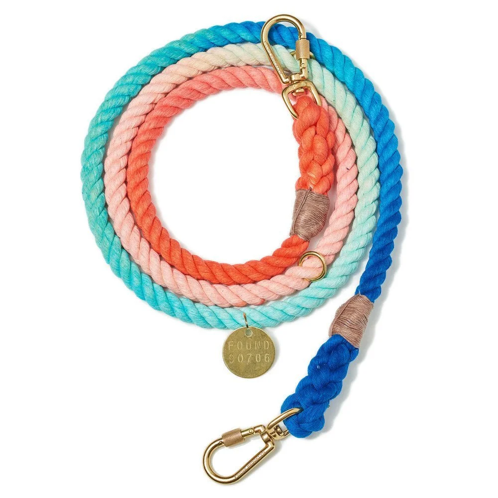 Sweet Pea Ombre Cotton Rope Dog Leash, Adjustable | Found My Animal by Found My Animal