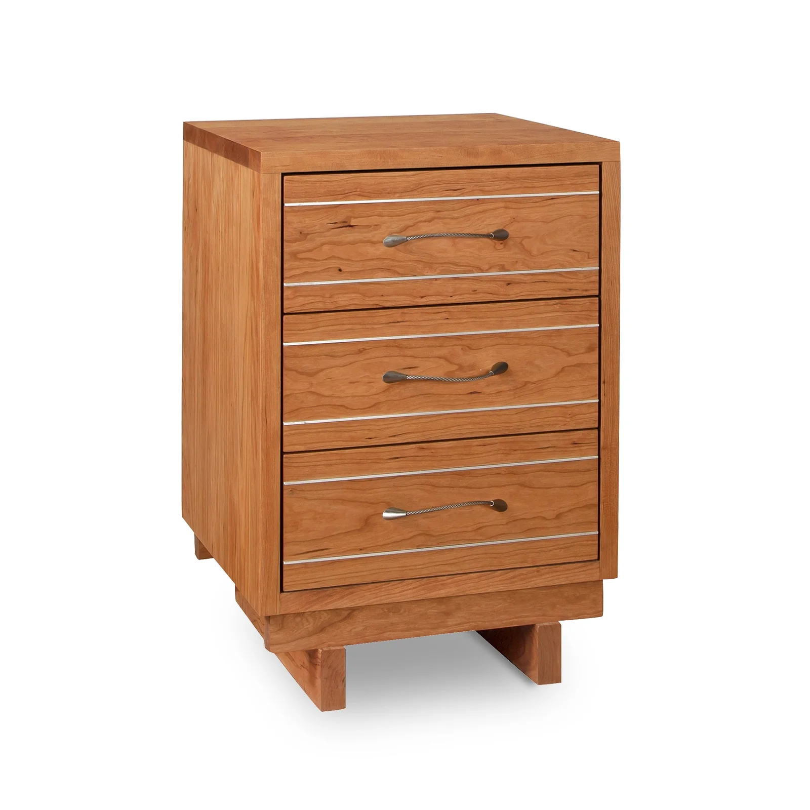 Contemporary Cable 3-Drawer Nightstand by Vermont Woods Studios