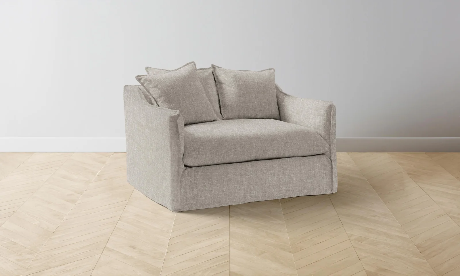 The Dune Chair-and-a-Half - Heritage Belgian Linen Agate by Maiden Home
